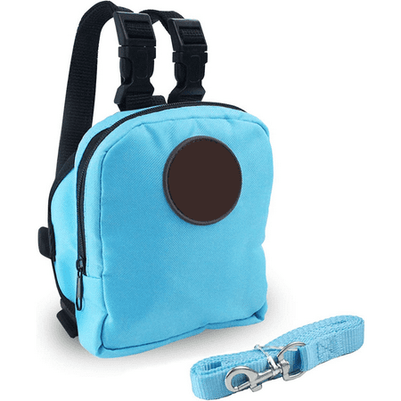 Pet Backpack Small Dog Self Mini Carrier Back Pack Pocket Saddle Bags Puppy Bag with Training Lead Leash