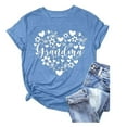 thumbnail image 1 of WEAIXIMIUNG T-Shirt Décontracté d'Été pour Femmes, Col Rond, Imprimé Lettres Anglaises, Manches Courtes, Coloré, 1 of 2