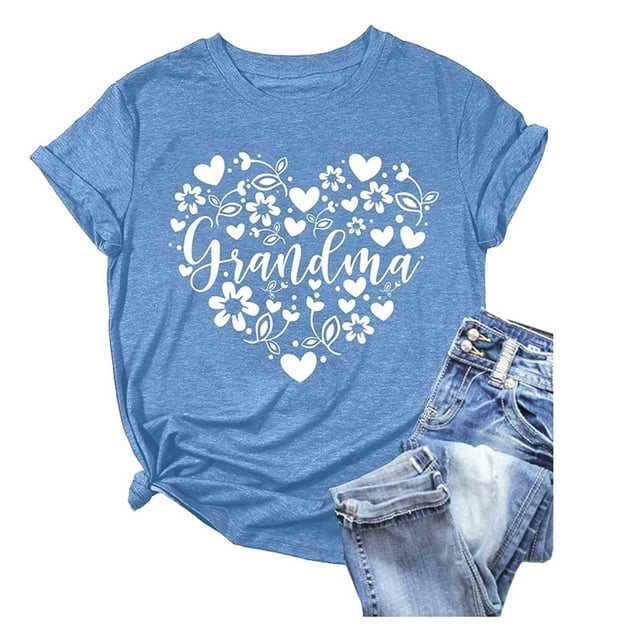 WEAIXIMIUNG T-Shirt Décontracté d'Été pour Femmes, Col Rond, Imprimé Lettres Anglaises, Manches Courtes, Coloré