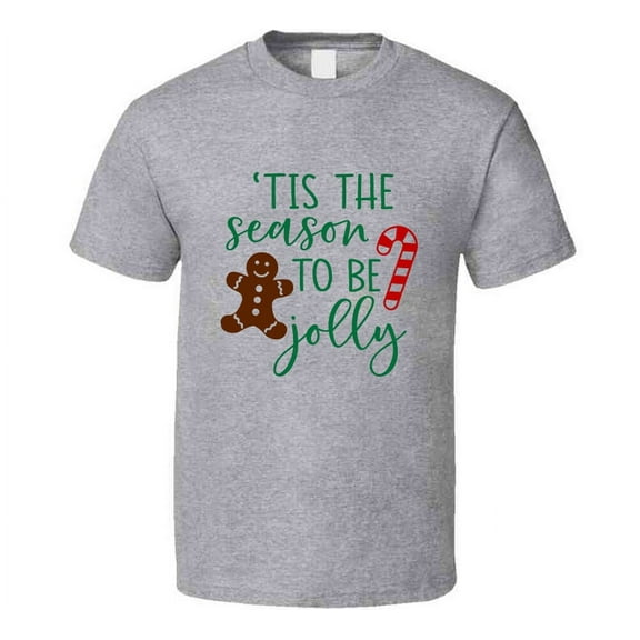 Tis The Season To Be Jolly Candy Cane Christmas Tee Holiday Tshirt Great Yuletide T Shirt