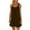 Brown, variant on Womens Summer Halter Mini Short Dresses Beach Tshirt Sundress Sleeveless Casual Loose Tank Dress Dark Gray M, US Size: 6