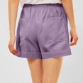 thumbnail image 5 of Linen Shorts for Women 2025 Clearance Plus Size Shorts Pull on Lightweight Summer Shorts Loose Elastic Waist Drawstring Lounge Casual Comfy Shorts Trendy Vacation Beach Shorts With Pockets 4" Inseam, 5 of 8