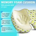 thumbnail image 5 of Premium Elephant Pattern Memory Foam Seat Cushion Ergonomic Chair Pad for Office Chair, Car, Airplane & Bleachers Sciatica, Tailbone Hip & Back Pain Relief - Chair Cushion for Long Office Workers., 5 of 5