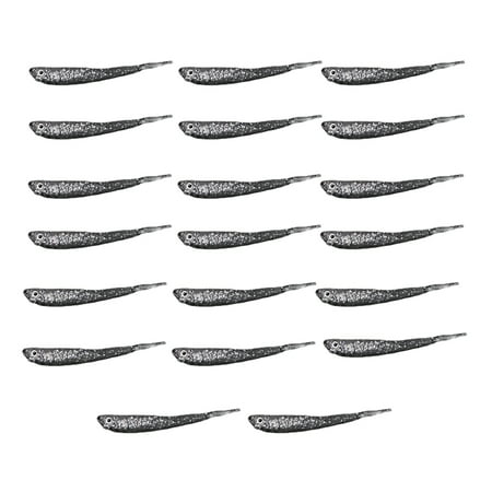 chidgrass 20Pcs Fishing Lure Artificial Soft Simulation Tackle Worm Fish Carp Bass Shad Fake Vivid Life-like Moving Swim 7.5cm