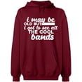 thumbnail image 2 of OXI Hoodie Sweatshirt - The Cool Bands, Basic Casual Hoodie for Men's and Women Fleece Hoodie Long Sleeve - Cardinal Red Large, 2 of 3