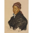 thumbnail image 2 of Alexander Evgenievich Yakovlev 11x14 Black Ornate Wood Framed Double Matted Museum Art Print Titled: Tien-Po, a Mission Guide Between Hami and Souchow (1931), 2 of 5