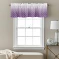 thumbnail image 3 of Abstract Texture Valance Curtain Classic Purple Gradient Line Window Valances Rod Pocket Short Curtains Window Treatments for Kitchen Bedroom Bathroom Laundry 60" x 18", 3 of 9
