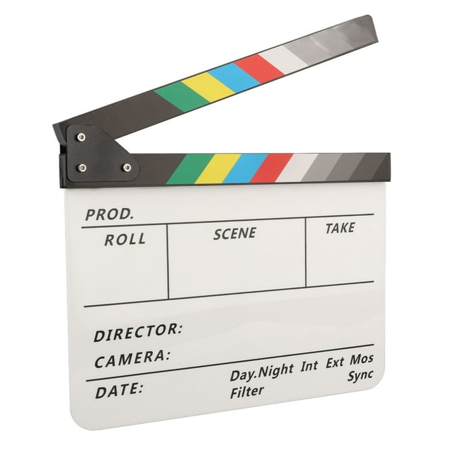 Movie Clapboard, Film Board Lightweight Crisp Sound For Studio For Cut Action Scene