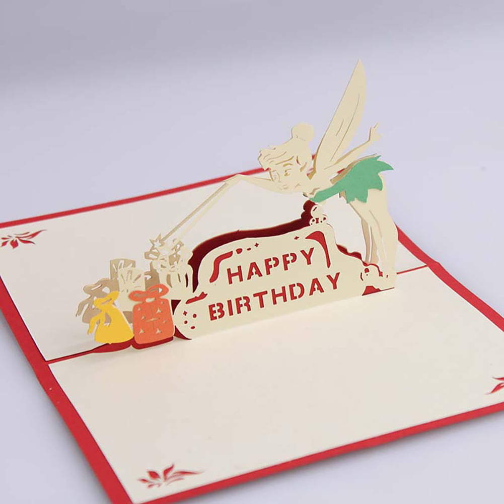 Origami Pop Cards Luxury Happy Birthday Spring Garden 3D Pop Up Greeting Card 