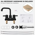thumbnail image 6 of PARLOS Centerset Two-Handle Bathroom Sink Faucet with Metal Drain Assembly and Supply Hose,Matte Black, 6 of 6