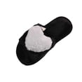 thumbnail image 2 of Women's House Slippers Fuzzy Fluffy Warm Open Toe Home Shoes Indoor and Outdoor Slipper Gray 7.5-8.5, 2 of 5