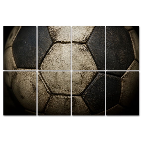 8 Pack Art Acoustic Panels Sound Absorbing Detail an Old Soccer Decorative Soundproof Wall Panels Self Adhesive for Recording Studios Office 48"x32"