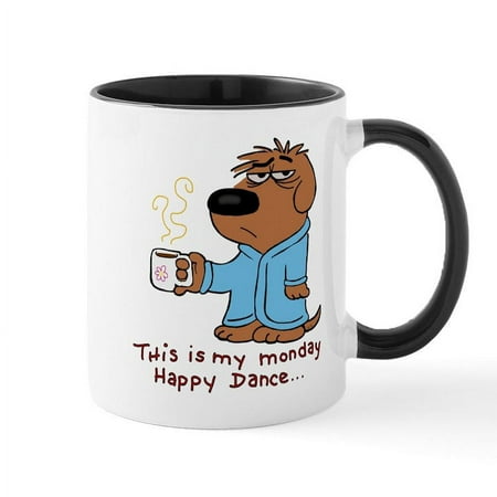 

CafePress - This Is My Monday Happy Dance Mugs - 11 oz Ceramic Mug - Novelty Coffee Tea Cup