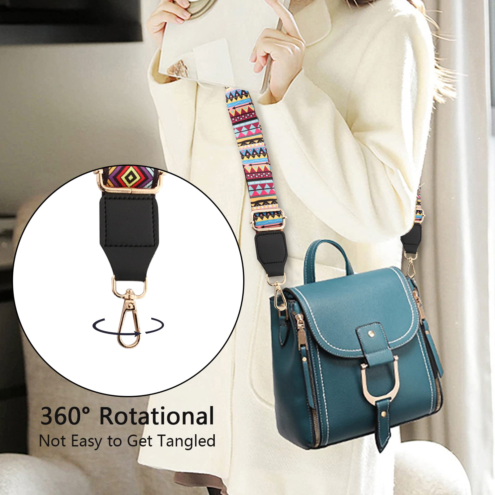Wide Shoulder Strap Adjustable Replacement Belt Crossbody Canvas Bag Handbag 