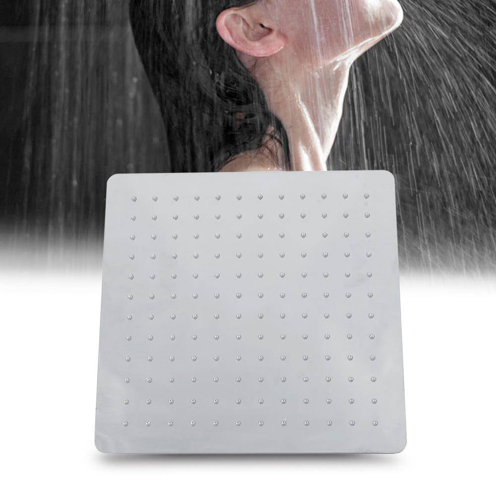 12'' Square Stainless Steel Rain Shower Head Rainfall Bathroom Top Sprayer USA 