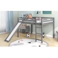 thumbnail image 3 of Clearance! Loft Bed with Slide, Multifunctional Design, Full (Gray), 3 of 9