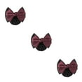 thumbnail image 2 of Baohd Wide Application Bow Work Hair Clips For Various Occasions Professional Hair Plate Mesh Pocket Two Bows-wine red 3Set, 2 of 6