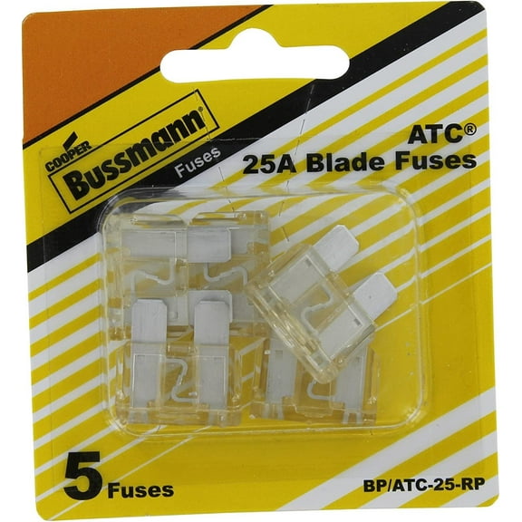 Bussman BP/ATC-25 RP 25 Amp Fuses 5 Count