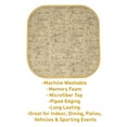 thumbnail image 2 of Broadway Memory Foam No Slip Back 16 x 16 Chair Pad Cushion 2 Pack - Camel-Brown, 2 of 6
