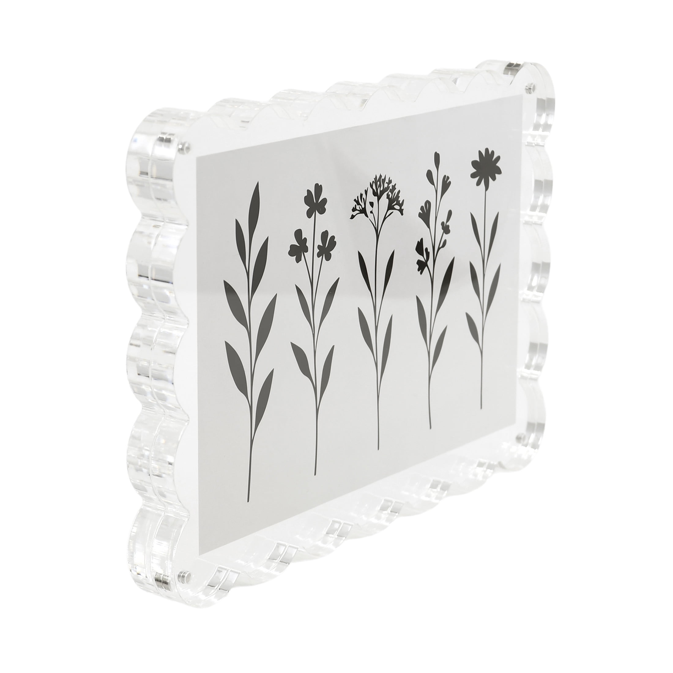 Snap Acrylic Block Frame 5x7 Scalloped Photo Holder