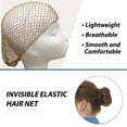 thumbnail image 4 of Popular Life Violette Fine Mesh Hair Nets, Brown, Medium Bulk Pack of 24, 4 of 5