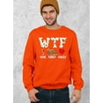 thumbnail image 3 of Wine Turkey Family Thanksgiving Dinner Funny Crewneck Sweatshirt, M, Orange, 3 of 6