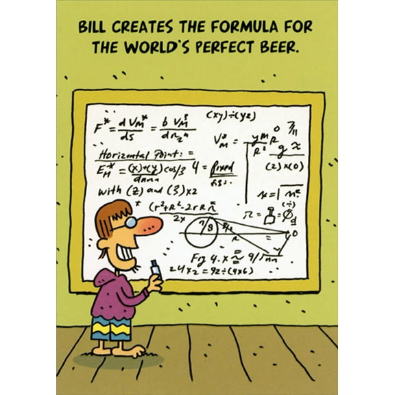 Designer Greetings Formula for World's Perfect Beer Funny / Humorous Graduation Congratulations Card for Him