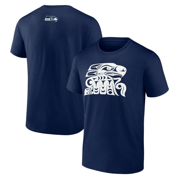 Men's College Navy Seattle Seahawks Muckleshoot Tribe T-Shirt