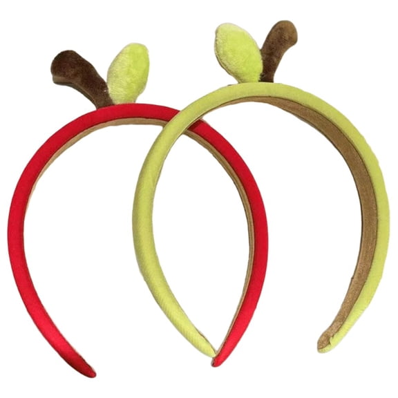 Vjnyvs Cute Apple Fruit Shape Headband Soft Skincare Hairband for Women 2 Pcs
