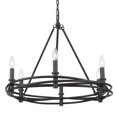 thumbnail image 3 of Golden Lighting Weaver 6-Light Chandelier in Matte Black, 3 of 6
