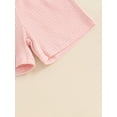 thumbnail image 6 of Bagilaanoe 3 Packs Toddler Baby Girls Shorts Elastic Waist Bottoms Summer Shorts 6M 12M 18M 24M 3T 4T Kids Casual Daily Short Pants, 6 of 7