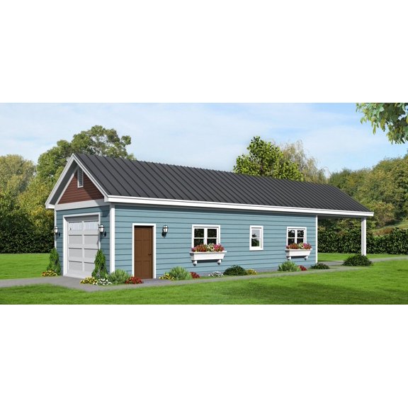 763-6401: Garage Traditional 0 Bed, 1 Bath Luxury Home Plan, 0 Sq Ft: Full Blueprints with License to Build by Home Plan Marketplace - Lesuto