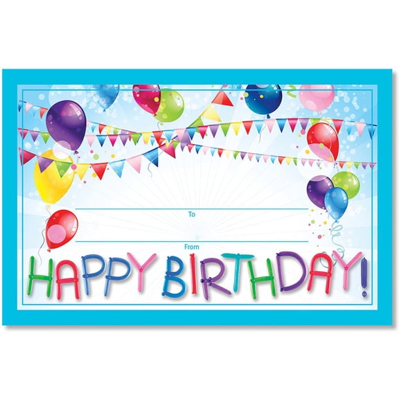 North Star Teacher Resources Happy Birthday Award Certificates, 8.5" x 5.5", 36 Count