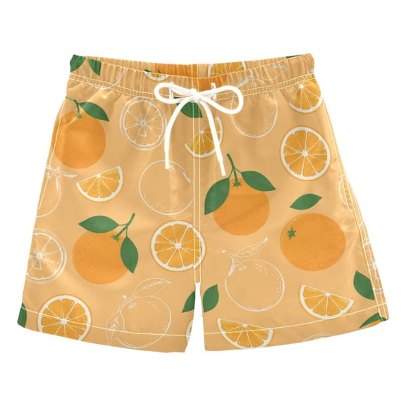 Boys' Swim Trunks Kids Beach Shorts Quick Dry Board Shorts Various Citrus Pattern 2T
