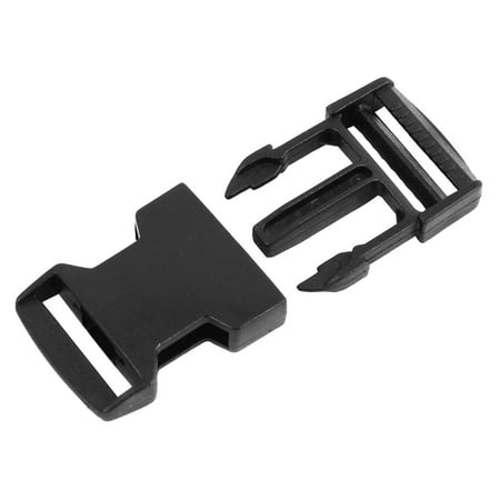 FRUHLING 10 Pièces Boucles En Plastiques Pour Sangle 25mm Latéral Noir