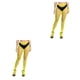 thumbnail image 3 of Guardurnaity 1 par de pantimedias con tirantes moldeadores de tendencia, medias de rejilla atractivas, absorción de sudor para vestido, amarillo Type2 NO2, 3 of 6