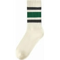 thumbnail image 6 of Womens Novelty Striped Crew Socks Athletic Vintage Slouch Mid Calf Tube Socks, 6 of 13