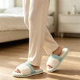 thumbnail image 7 of Agkizg Womens Fuzzy Slippers, House Slippers, Open Toe One Strap House Slippers Fuzzy Lined Flat Casual Indoor Bedroom Daily Slippers, 7 of 7