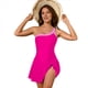 thumbnail image 1 of Trajes de Baño de una Pieza para Mujer, Vestidos de Baño, Traje de Baño con Control de Falda, Rosa Rojo XXL, 1 of 7