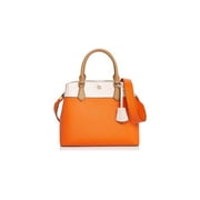 TORY BURCH Robinson Color-block Triple-compartment Tote Orange Juice/ Shell Pink