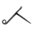 thumbnail image 6 of Black Shutter Dogs 7" Rat Tail Shaped Wrought Iron Shutter Dogs w/Screws  - Pack of 10 Pairs (20 Pcs)| Renovators Supply, 6 of 10