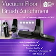 thumbnail image 2 of 1.25" Vacuum Floor Brush Attachment – 10” Wide with Two Adapters for 1.375" & 1.5" Compatibility Fits Shop Vac, Shark, Hoover, Eureka, and More Vacuum Cleaners for Hard Floors & Carpets, 2 of 7