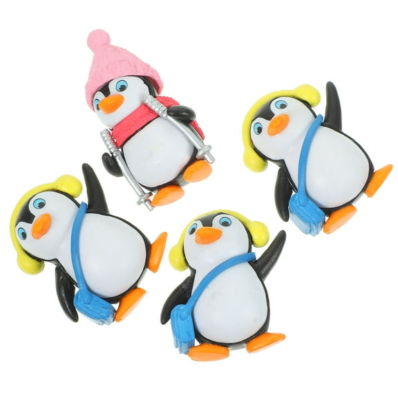 HOOWIFFY Penguins Figurines Cake Decoration Multi Colored 4Pcs