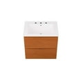 thumbnail image 3 of Modway Scenic 24" Melamine Wall-Mount Bathroom Vanity in Cherry/White, 3 of 4