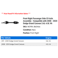thumbnail image 2 of Front Right Passenger Side CV Axle Assembly - Compatible with 2008 - 2020 Dodge Grand Caravan 3.6L 4.0L V6 2009 2010 2011 2012 2013 2014 2015 2016 2017 2018 2019, 2 of 2