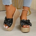 thumbnail image 5 of Wowcloth Women's Fashion Bow Wedge Heel Slides – Comfortable Open Toe Platform with Thick Sole for Beach Casual Outdoor Wear, 5 of 9