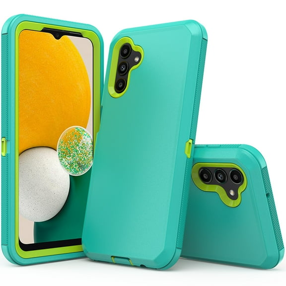 TASHHAR Samsung Galaxy A04S Case/A13 5G Case Military Grade Heavy Duty Protection 3 in 1 Shockproof Armor Rugged Durable for Galaxy A04S/A13 5G Phone - Green Yellow