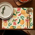 thumbnail image 4 of Cute Yellow Lemon Fruit Table Mats, Set of 6, Flax Linen Heat Resistant Wrinkle Free Design, Perfect for Summer Kitchen and Garden Dining Decor, 4 of 5