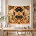 thumbnail image 5 of Leafy Botanical Branches with Oval Triple Moon Symbol, Nostalgic Vintage for Botanical Art Lovers, Botanical Wall Art, Mother'S Day Gift, Tapestry Wall Hanging for Bedroom and Dorm, 5 of 7