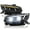 Black Housing Clear Lens, variant on Spec-D Tuning Black Full LED DRL Projector Headlights w/ Switchback and Sequential Functions Compatible with 2016-2021 Honda Civic w/ Factory LED Headlamps, Left + Right Assembly